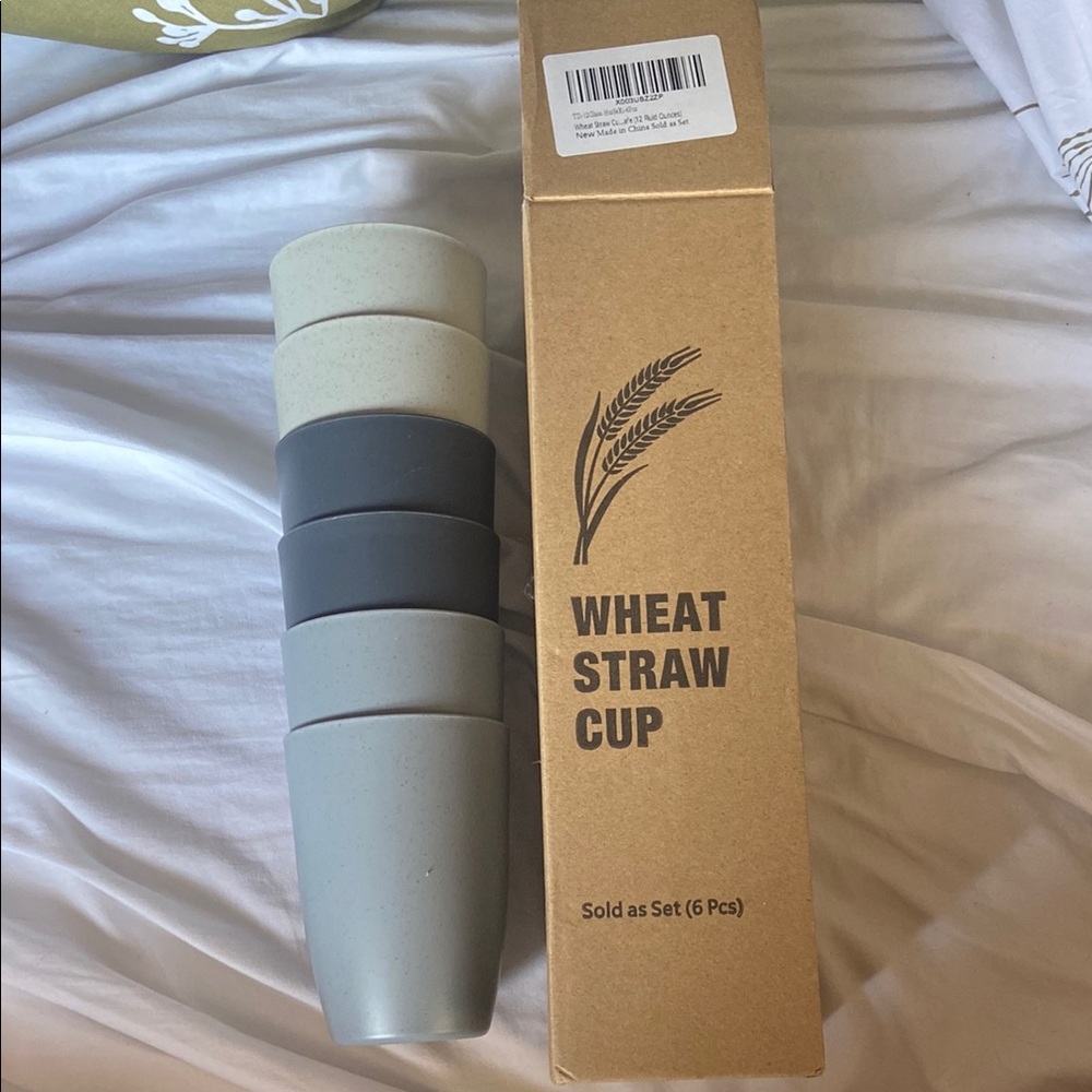 Wheat Straw Cup Set - Gray 12oz